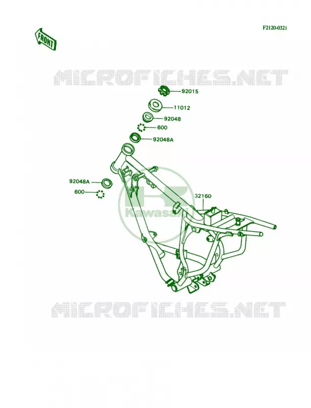 Frame Kawasaki MOTOS 80 1988 KD80  KD80-N1