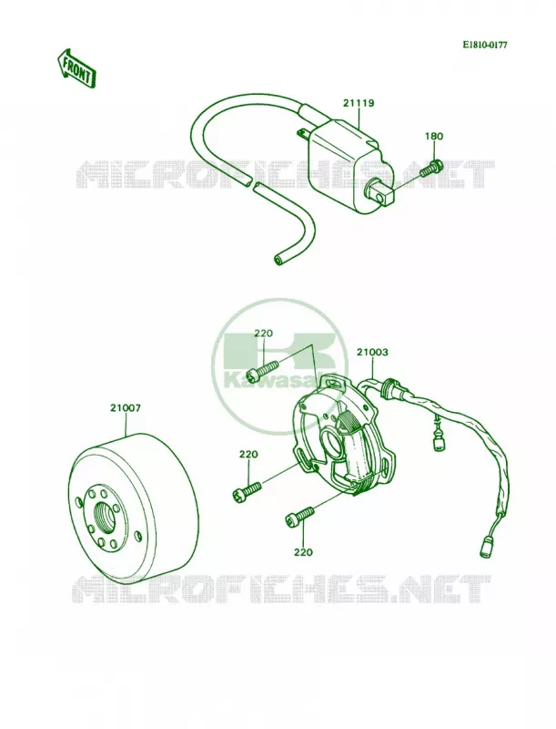 Generator Kawasaki MOTOS 80 1988 KD80  KD80-N1