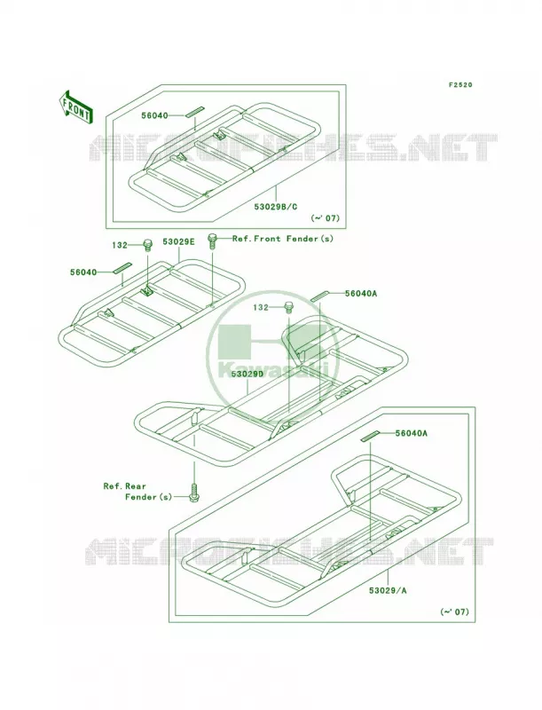 Carriers Kawasaki QUAD 250 2006 Bayou 250  KLF250A6F