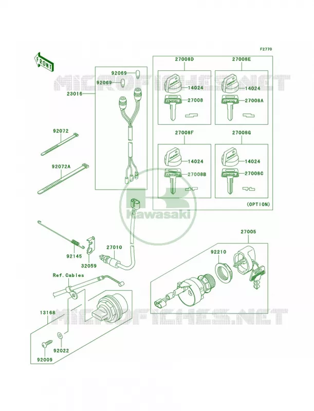 Ignition Switch Kawasaki QUAD 250 2006 Bayou 250  KLF250A6F