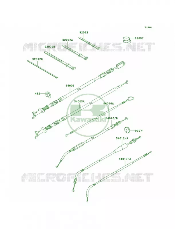 Cables Kawasaki QUAD 360 2006 Prairie 360 4X4  KVF360A6F