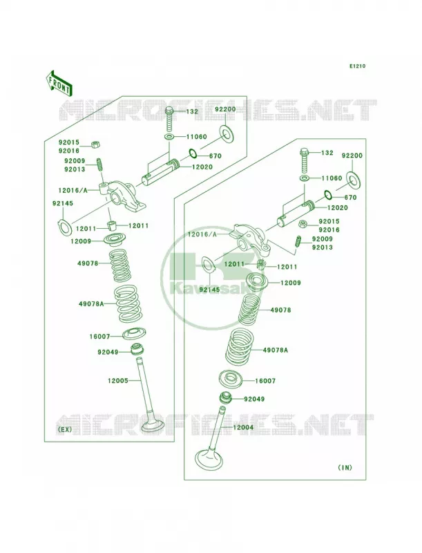 Valves Kawasaki QUAD 360 2006 Prairie 360 4X4  KVF360A6F