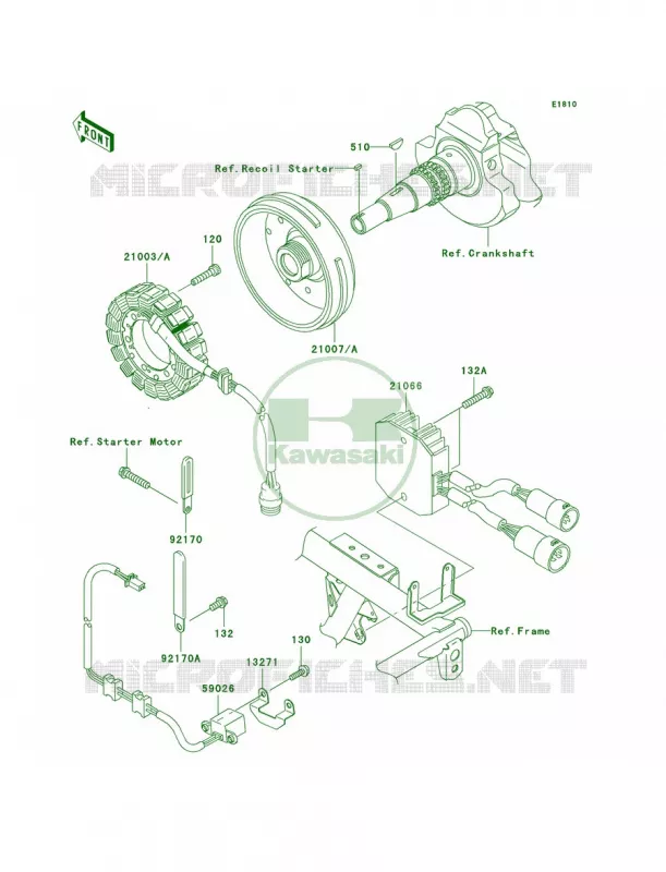 Generator Kawasaki QUAD 650 2006 Brute Force 650 4x4  KVF650D6F