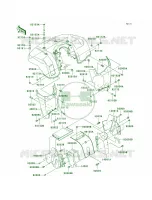 Front Fenders voor Kawasaki Brute Force 650 4x4 Hardwoods Green HD 2006
