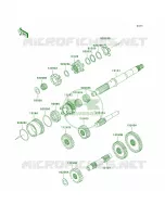 Transmission voor Kawasaki Brute Force 650 4x4 Hardwoods Green HD 2006