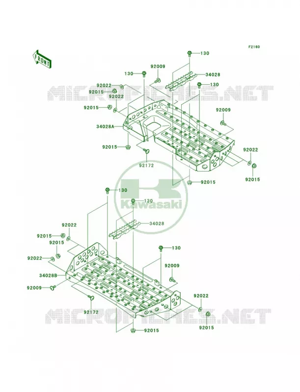 Footrests Kawasaki QUAD 700 2006 Prairie 700 4x4  KVF700A6F