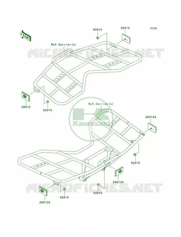 ReflectorsCN Kawasaki QUAD 700 2006 Prairie 700 4x4  KVF700A6F