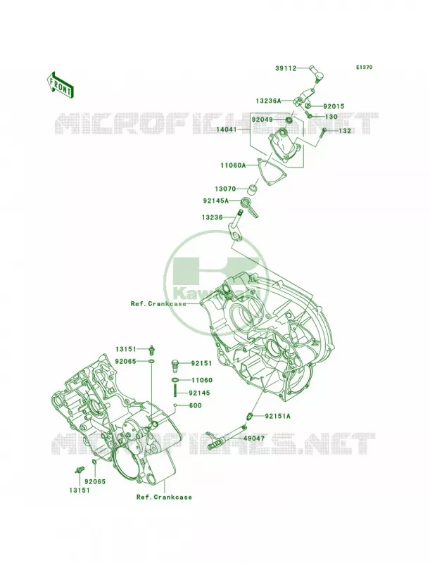 Gear Change Mechanism Kawasaki QUAD 700 2006 Prairie 700 4x4 Team Green Special Edition  KVF700D6F