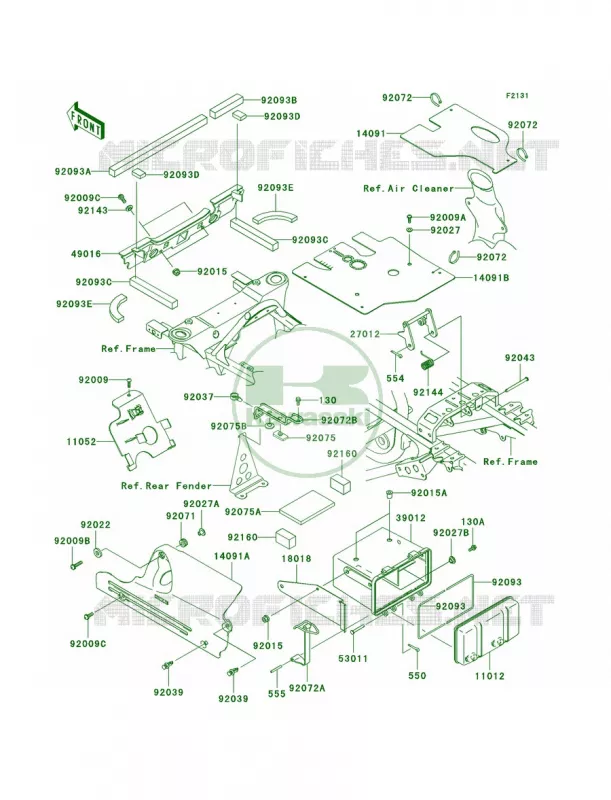 Frame Fittings Kawasaki QUAD 360 2005 Prairie 360  KVF360-B3