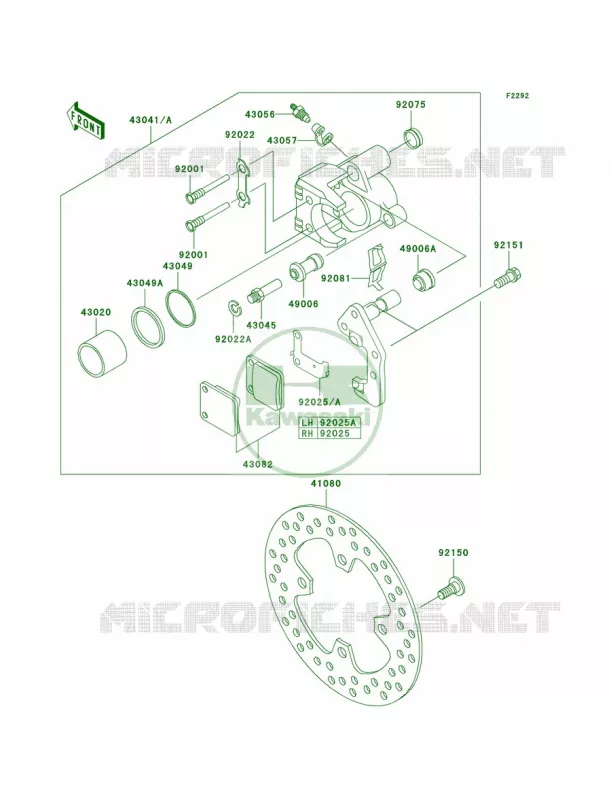 Front BrakeB1 Kawasaki QUAD 360 2005 Prairie 360  KVF360-B3
