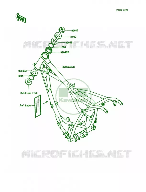 Frame Kawasaki MOTOS 80 1988 KDX80  KDX80-C5