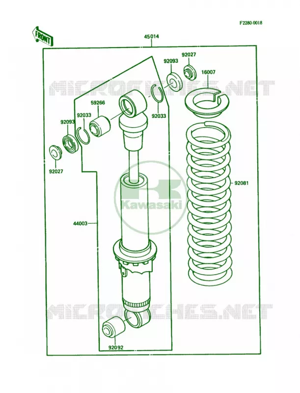 Shock Absorbers Kawasaki MOTOS 80 1988 KDX80  KDX80-C5