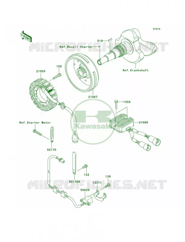 Generator Kawasaki QUAD 700 2005 Prairie 700 4x4  KVF700-A2