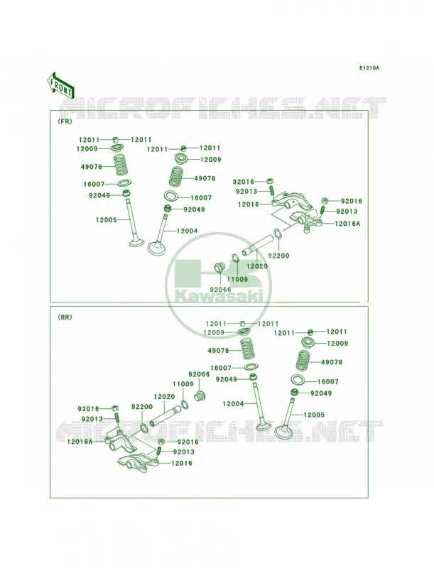 ValvesA2 Kawasaki QUAD 700 2005 Prairie 700 4x4  KVF700-A2