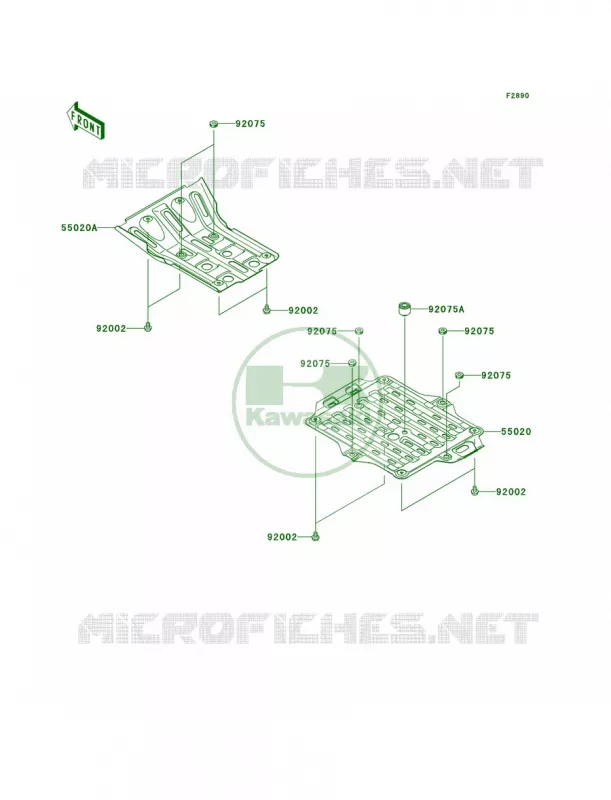 Optional PartsGuard Kawasaki QUAD 700 2005 Prairie 700 4x4 Team Green Special Edition  KVF700-D1