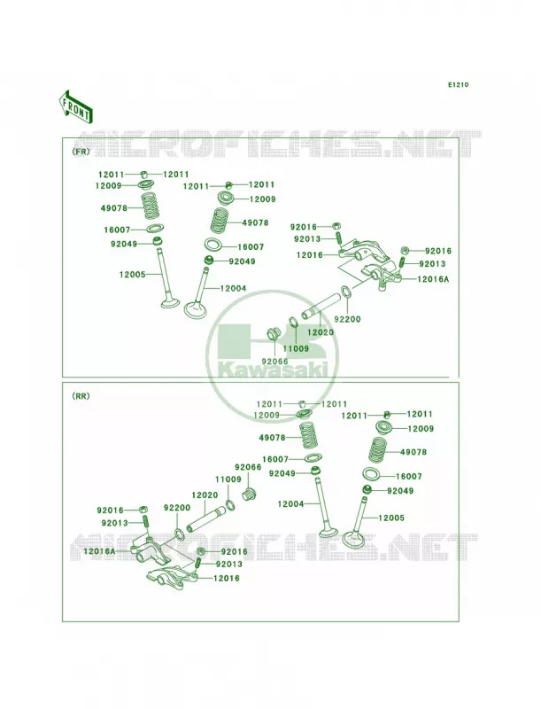 Valves Kawasaki QUAD 700 2005 Prairie 700 4x4 Team Green Special Edition  KVF700-D1