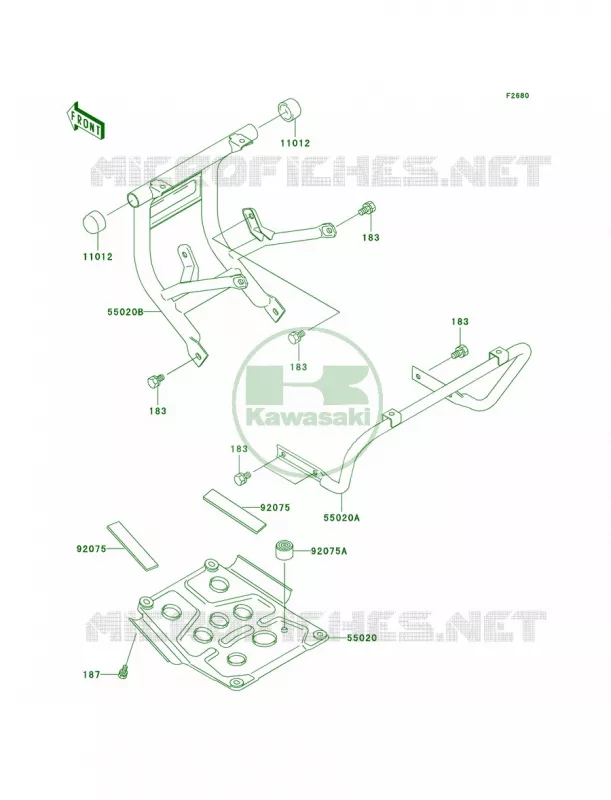 Guards Kawasaki QUAD 250 2004 Bayou 250  KLF250-A2