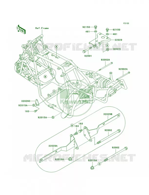 Engine Mount Kawasaki QUAD 300 2004 Bayou 300  KLF300-B17