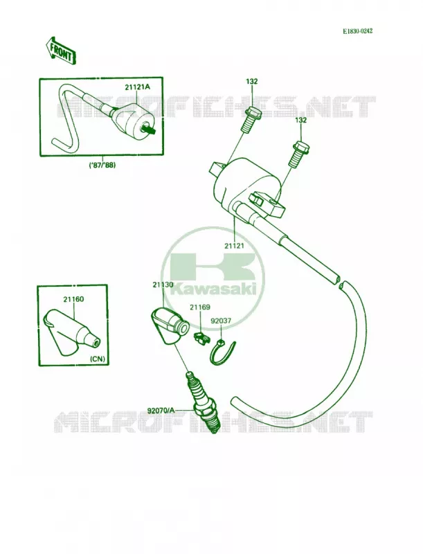 Ignition System Kawasaki MOTOS 200 1987 KDX200  KDX200-C2