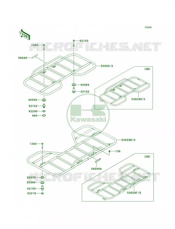 Carriers Kawasaki QUAD 360 2004 Prairie 360 4X4  KVF360-A2