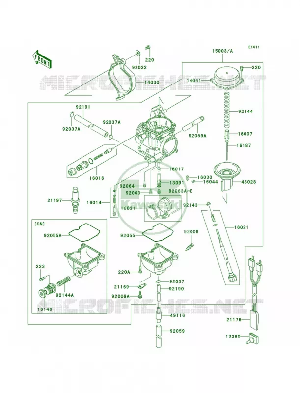 Carburetor Kawasaki QUAD 360 2004 Prairie 360  KVF360-B2
