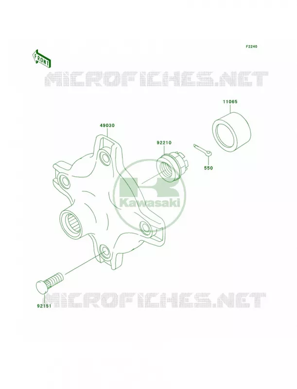 Rear Hub Kawasaki QUAD 360 2004 Prairie 360  KVF360-B2