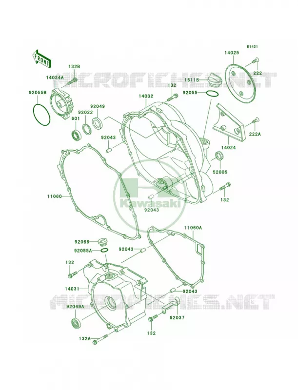 Engine Covers Kawasaki QUAD 300 2003 Bayou 300  KLF300-B16