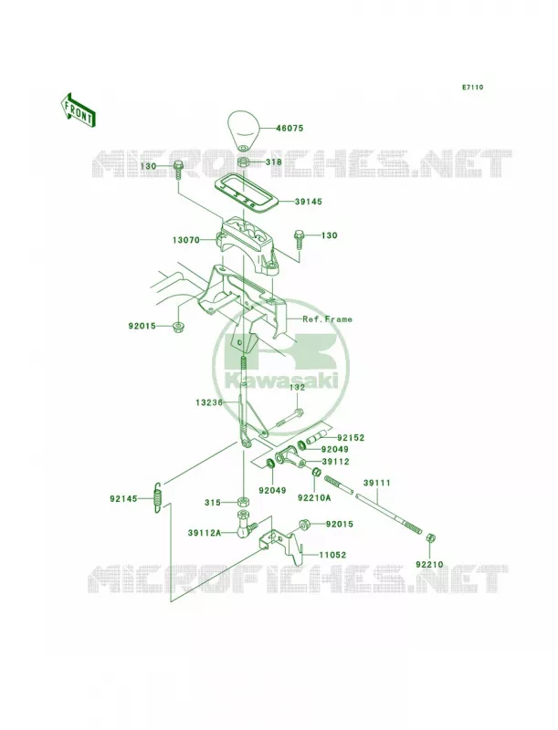 Control Kawasaki QUAD 650 2003 Prairie 650 4X4  KVF650-A2
