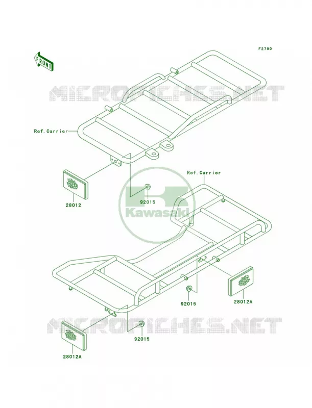 ReflectorsCN Kawasaki QUAD 220 2002 Bayou 220  KLF220-A15
