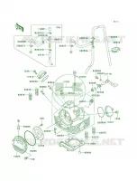 Cylinder Head voor Kawasaki Bayou 300 2002