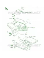 DecalsGreenKLF300 B15 voor Kawasaki Bayou 300 2002