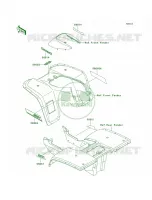 DecalsRedKLF300 B15 voor Kawasaki Bayou 300 2002