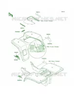 DecalsRedKLF300 B17 voor Kawasaki Bayou 300 2002