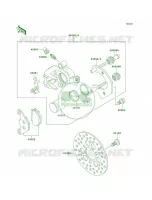 Front BrakeKLF300 B17 voor Kawasaki Bayou 300 2002