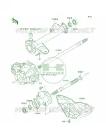 Rear Axle voor Kawasaki Bayou 300 2002
