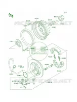 Rear Hub voor Kawasaki Bayou 300 2002