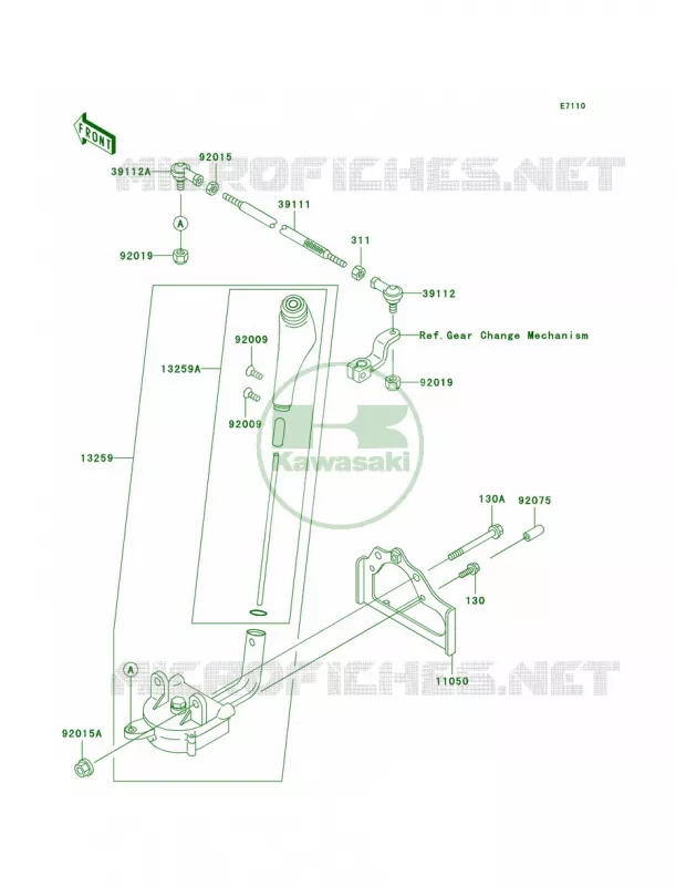 Control Kawasaki QUAD 300 2002 Prairie 300 4X4  KVF300-A4