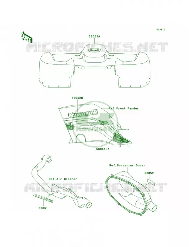 DecalsRedD4 Kawasaki QUAD 400 2002 Prairie 400  KVF400-D4