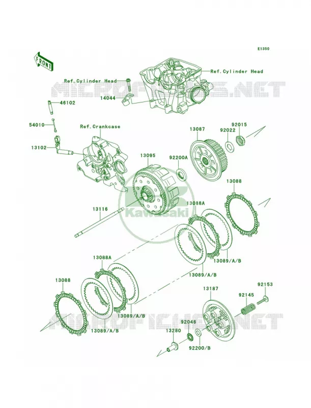 Clutch Kawasaki MOTOS 450 2013 KLX450R  KLX450ADF
