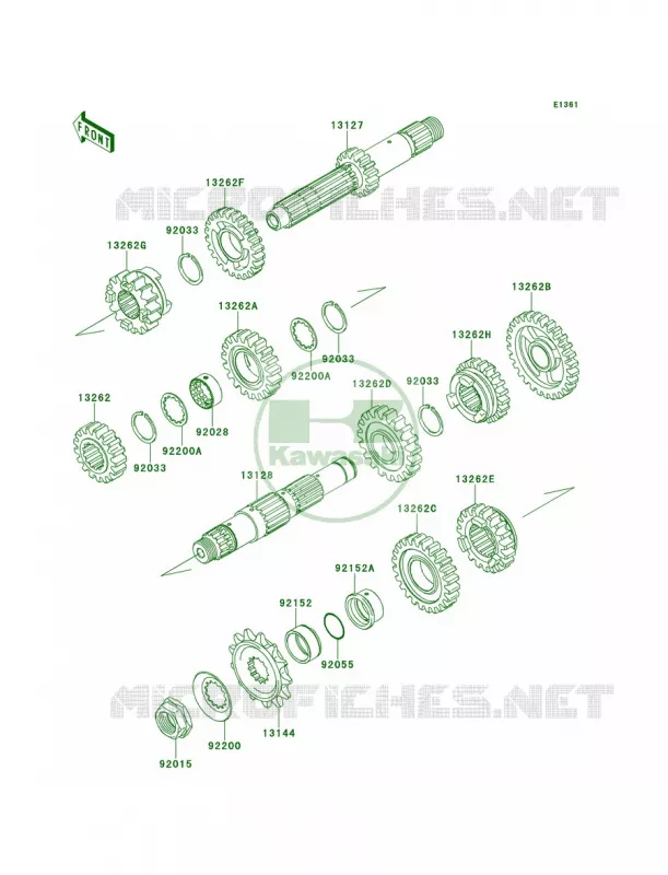 Transmission Kawasaki MOTOS 450 2013 KLX450R  KLX450ADF