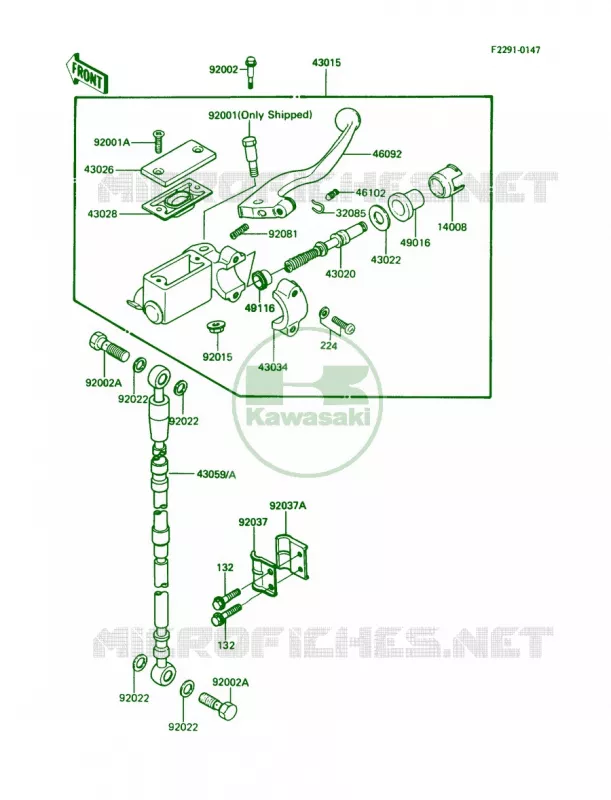 Front Master Cylinder Kawasaki MOTOS 200 1986 KDX200  KDX200-C1