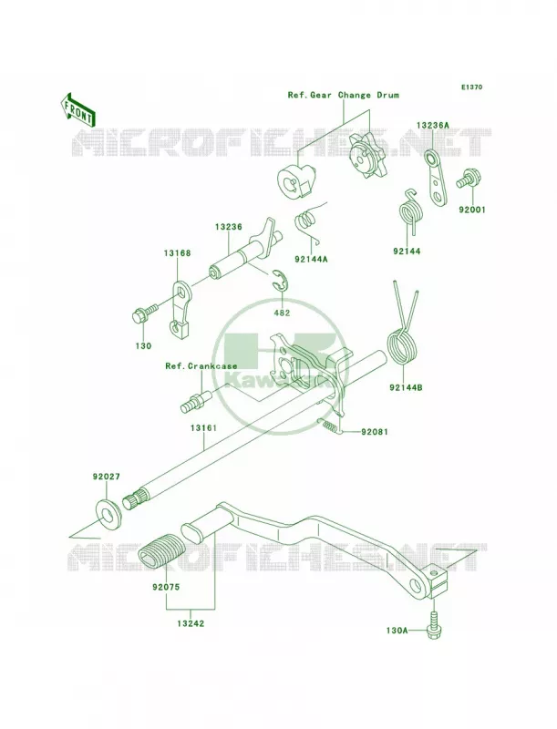 Gear Change Mechanism Kawasaki QUAD 220 2001 Bayou 220  KLF220-A14