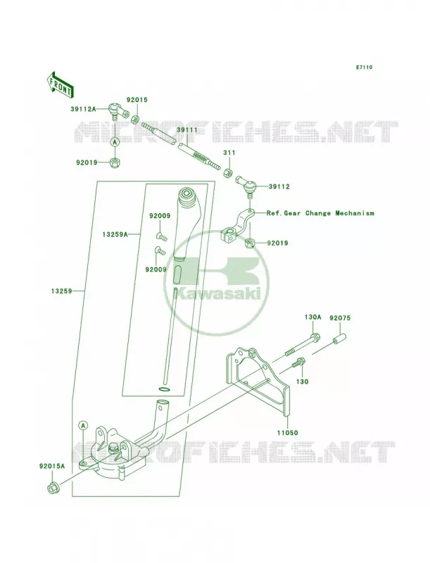 Control Kawasaki QUAD 300 2001 Prairie 300 4X4  KVF300-A3