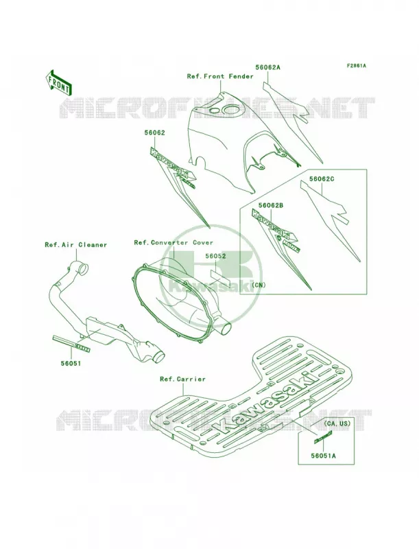 DecalsRedA1 Kawasaki QUAD 300 2001 Prairie 300 4X4  KVF300-A3