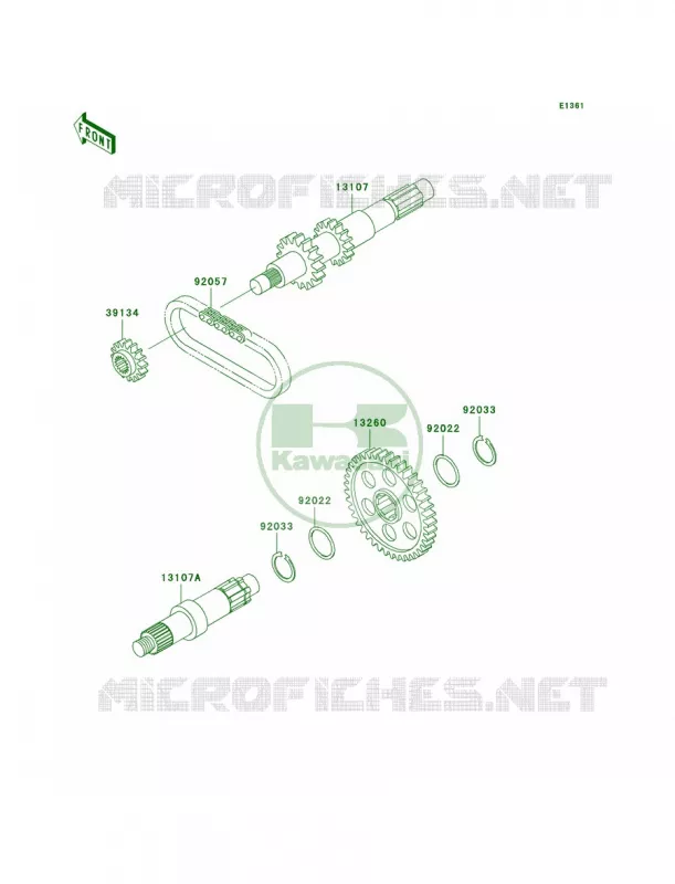 Transmission Kawasaki QUAD 400 2001 Prairie 400 4X4  KVF400-C3