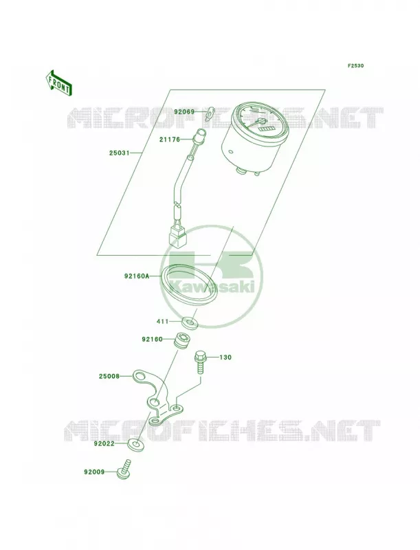 MetersCN Kawasaki QUAD 400 2001 Prairie 400  KVF400-D3