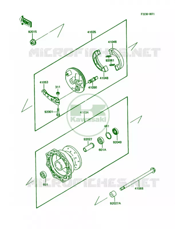 Front Hub Kawasaki MOTOS 80 1986 KDX80  KDX80-C3