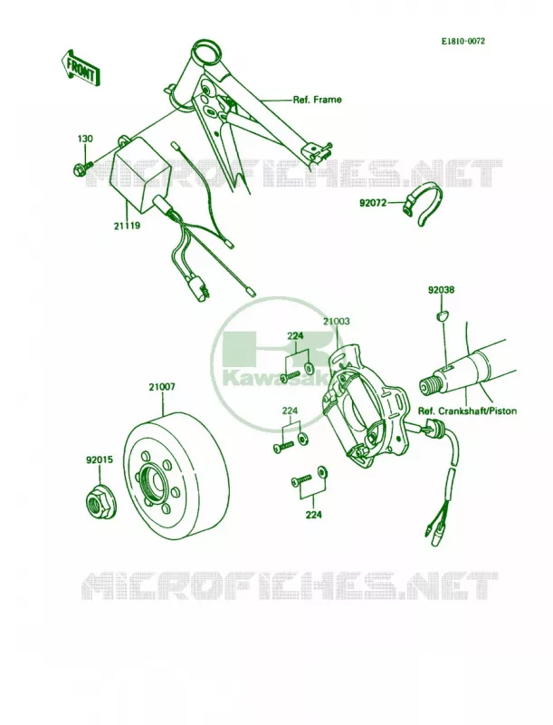 Generator Kawasaki MOTOS 80 1986 KDX80  KDX80-C3