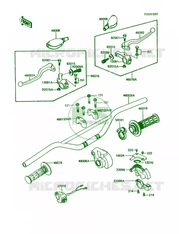Handlebar Kawasaki MOTOS 80 1986 KDX80  KDX80-C3