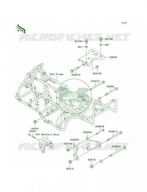 Frame Fittings Kawasaki QUAD 300 2000 Bayou 300 4X4  KLF300-C12